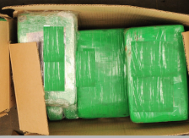 The seized cocaine.