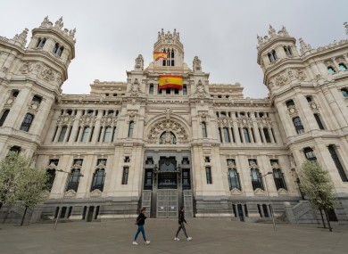 City Hall in Madrid, which was locked down during the pandemic.