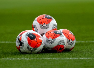 A general view of match balls.