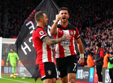 Southampton strikers Shane Long and (left) Danny Ings.