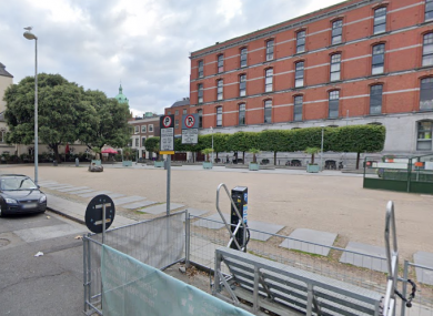 Wolfe Tone Park just off Henry Street in Dublin city centre.