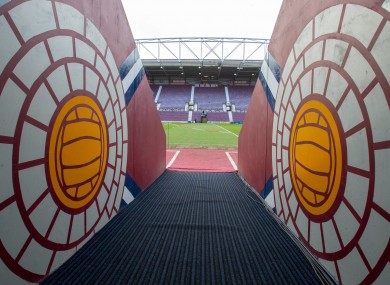 A view of Hearts' Tynecastle.