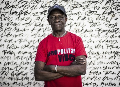 Tony Allen pictured in April 2017 ahead of a concert with Cheikh Lo in Dakar, Senegal.