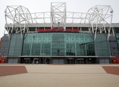 United's home ground, Old Trafford.