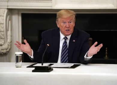 US President Donald Trump pictured at the White House on Friday.