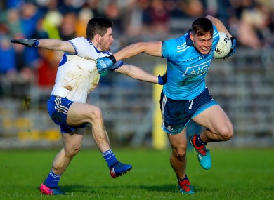 Con O'Callaghan takes on David Garland in the 2019 league.