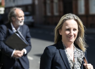 John Waters and Gemma O’Doherty arriving at the Four Courts for the second day the High Court action in May