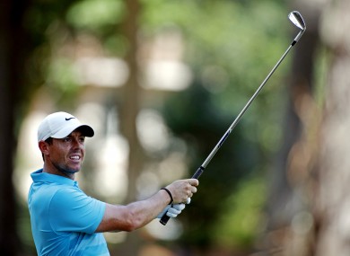 McIlroy at yesterday's second round.