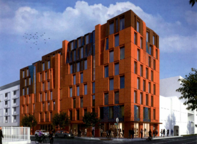 A rendering of what the hotel could look like as part of plans submitted to DCC