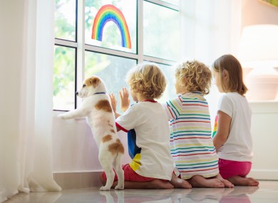File image of children during lockdown.
