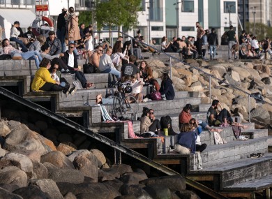 People in Malmo, Sweden last month.