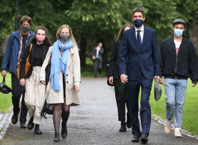Members of Climate Case Ireland (CCI) arriving for the sitting of the Supreme Court last month.