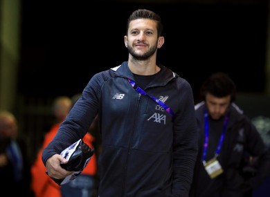 File photo of Adam Lallana.