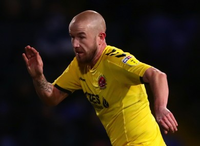 Fleetwood Town striker Paddy Madden.