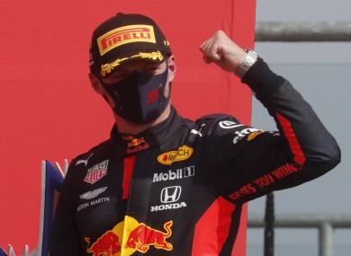 Max Verstappen after winning the Grand Prix.
