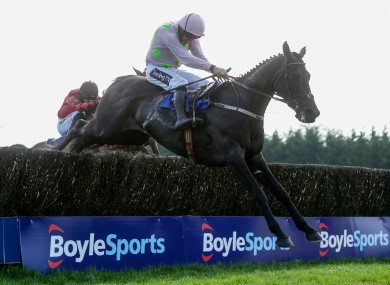 Ruby Walsh aboard Burrows Saint on the way to winning the 2019 Irish Grand National.