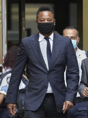 Cuba Gooding Jr leaves court after a hearing in his sexual misconduct case last Thursday.