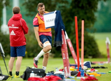 File photo: Beirne on the sidelines of training in Limerick last month.