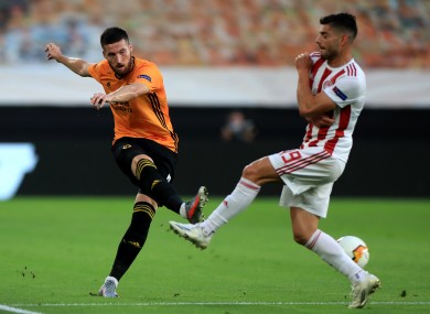 Matt Doherty in action for Wolves