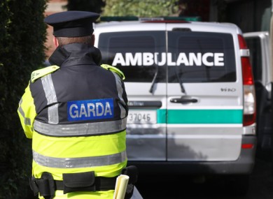 Gardaí at the scene in Kilmainham yesterday.