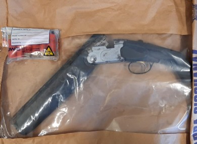 An image of the seized firearm and ammunition.
