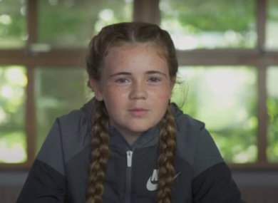 One of the young girls taking part in the documentary.