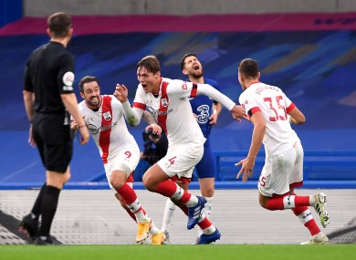 Southampton's Jannik Vestergaard celebrates scoring his side's equaliser.
