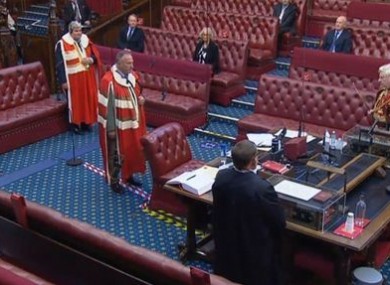 The House of Lords in Westminster.