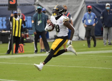 Diontae Johnson scored a touchdown for the Pittsburgh Steelers.