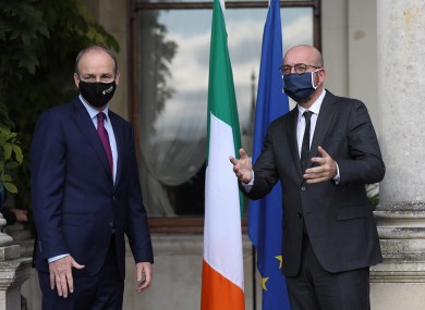 The Taoiseach met with European Council president Charles Michel in Dublin today.