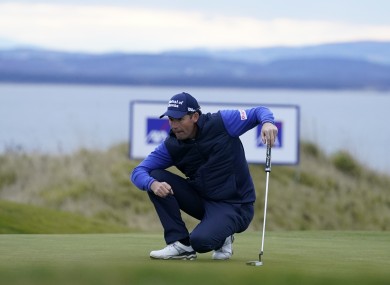Harrington on the 18th at Fairmount St Andrews today.
