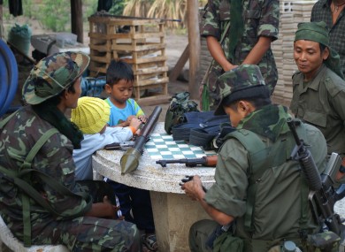 File photo of soldiers in Myanmar.