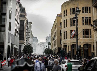 Protests in Beirut on 1 September 2020.