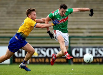 Diarmuid O'Connor scores Mayo's goal.