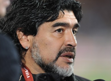 File photo of the late Diego Maradona.
