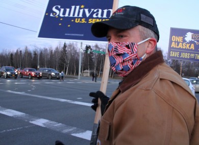 File image of Republican Dan Sullivan from Alaska who was re-elected to the US Senate today.