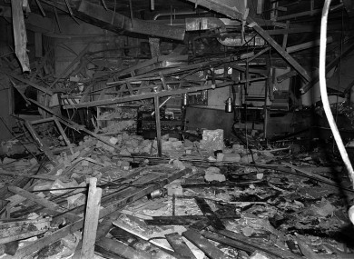 A mass of rubble was the remnants of the Mulberry Bush pub