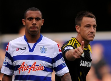 Ferdinand and Terry in 2011, during QPR's game with Chelsea.