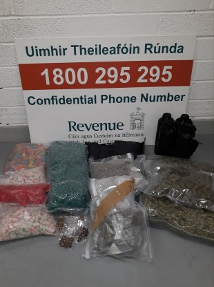 Items seized at Dublin Mail Centre