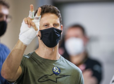 Romain Grosjean pictured earlier this week.