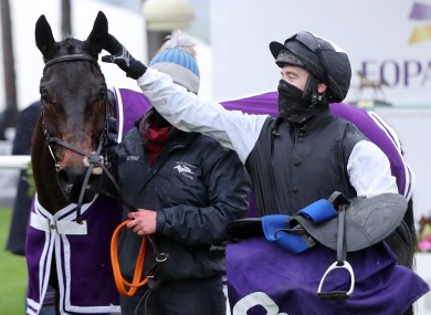 Flooring Porter after the victory at the Leopardstown Christmas Festival.