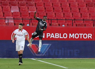 Vinicius Junior of Real Madrid celebrates.