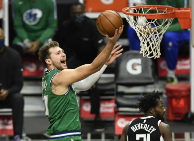 Luka Doncic scored 18 of his 24 points in the first half