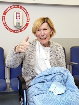 Annie Lynch (79) who was the first person in the Republic of Ireland to receive the Covid-19 vaccine.