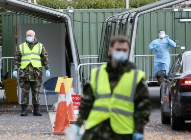 File photo. The testing centre at the Aviva Stadium.