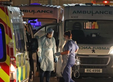 Ambulances outside Antrim Area Hospital