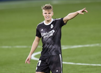 Martin Odegaard in action for Real Madrid.