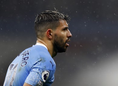 Manchester City's Sergio Aguero.
