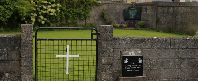 A general view of the site of a mass grave for nearly 800 children who died in the Tuam Mother and Baby Home