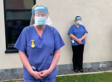 A screengrab from the video.